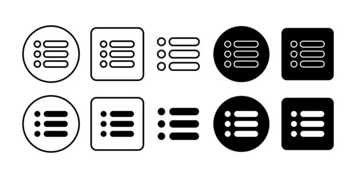 More Options Black Icon Bundle Featuring Dots Symbol for Simple Modern Digital Design vector