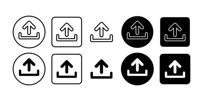 subir negro icono haz para archivo transferir datos compartiendo y nube almacenamiento símbolo diseño vector