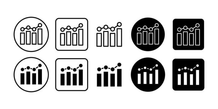 gráfico analítica negro icono haz para negocio datos grafico y estadística símbolo en moderno diseño vector