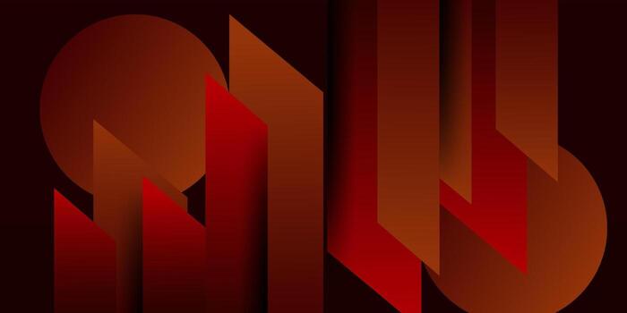 Overlapping orange and red dimensional illustration on a dark background for modern website text and message design. eps10 vector