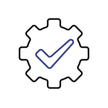 Best practice icons, gears with checklists, recommendations. business, feedback, outline design style on a white background vector