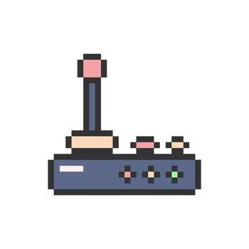 retro joystick pixelated vector