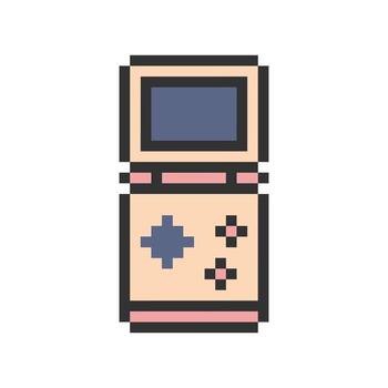 retro handheld pixel vector