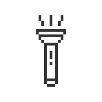 flashlight tool outline vector