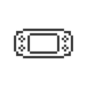 outline handheld console vector