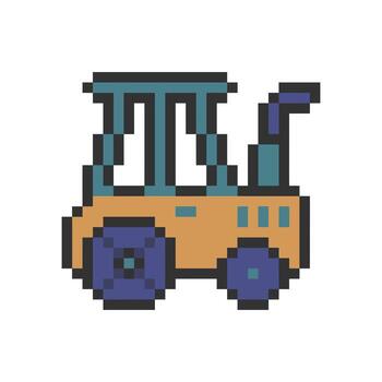 tractor simple pixelated vector
