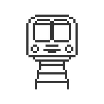 train outline with track vector