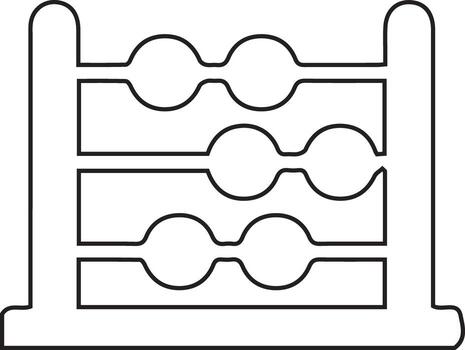Abacus Icon Accounting Tool Math Education Calculator Arithmetic Finance Calculation Symbol Numerical Count Device Ancient Simple Design vector