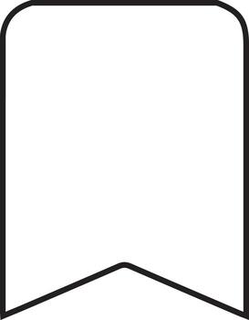 Banner Blank Design Pennant Shape Template Isolated on Transparent Background for Custom Messages or Graphic Elements in Modern Style vector