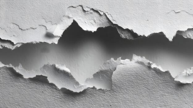 Textured Surface with Torn Paper Edges and Soft Shadows Below photo