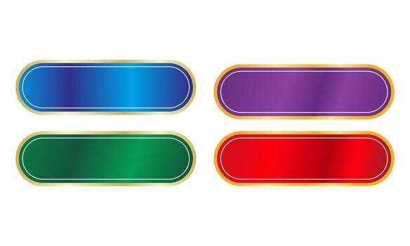 Gradient Button And Label Frame Set For Web And App Interface vector