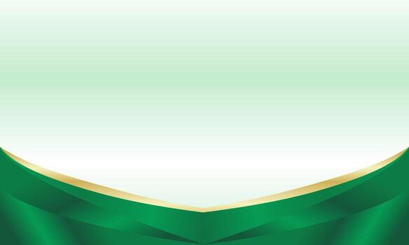 A Professional Background Design with a Soft White and Green Gradient Center Framed by a Decorative Emerald Curve vector