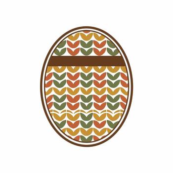 Autumn Groovy Leaf Frame vector