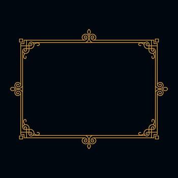 Retro Minimal Gold Frame vector