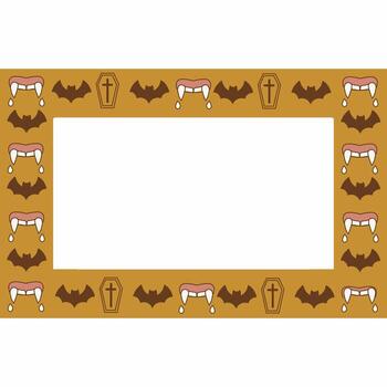 Vampire Minimal Border Design vector