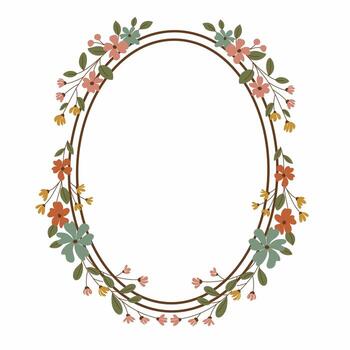 Soft Spring Floral Memory Frame vector