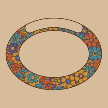 otoño psicodélico marco vector