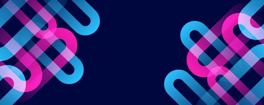 3D blue pink abstract background overlap layer on bright space with rounded lines effect decoration. Modern graphic design element cutout style concept for web banner, flyer, card, or brochure cover vector