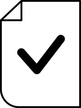 Confirmed Document File Checkmark Icon vector