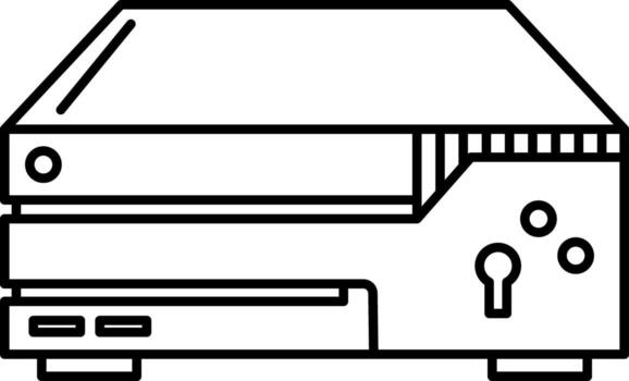 Outline of a Game Console illustrartion vector