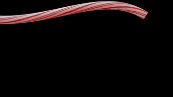 detta 3d tolkning funktioner en härlig godis kon kantad med röd och vit Ränder. uppsättning mot transparent bakgrund, den ger en lekfull och festlig atmosfär till några miljö video