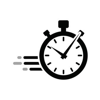 Stopwatch Icon Illustrating Time and Speed with a Focus on Efficiency and Deadline Management vector