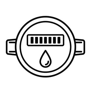 Water Meter Icon A Symbol of Consumption and Resource Management vector