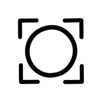 Minimalist Target Focus Icon, Precision Design Symbol - Whisk0fecd73652 vector