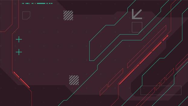 Modern retro green and red futuristic background with cyberpunk style design. vector