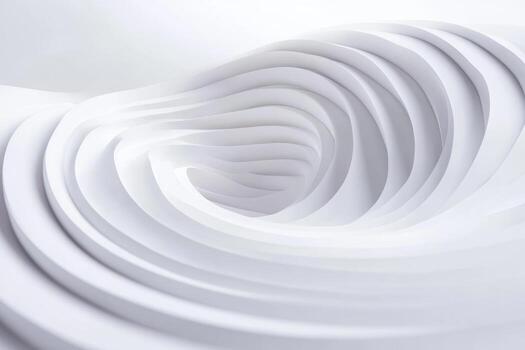 Modern abstract design featuring smooth white curves photo