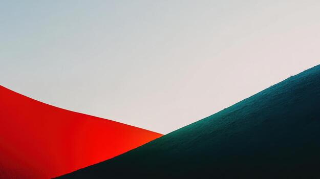 Waves of color blend in a serene landscape at sunset photo