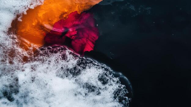 Colorful abstract waves with vibrant patterns in water photo