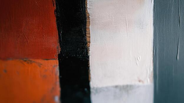 Colorful abstract painting with bold lines and textures photo