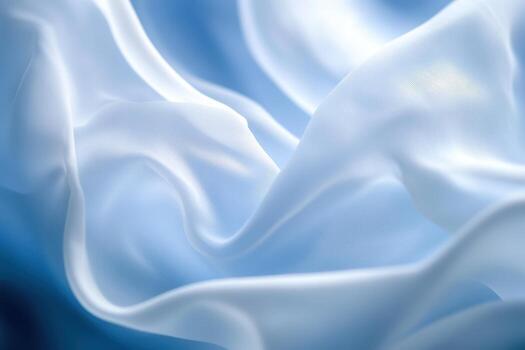 Soft blue fabric flowing gracefully in light photo
