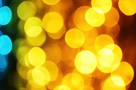 Vibrant bokeh lights brighten the evening scene photo