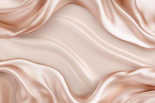 Silk fabric flows gently in soft, undulating waves photo