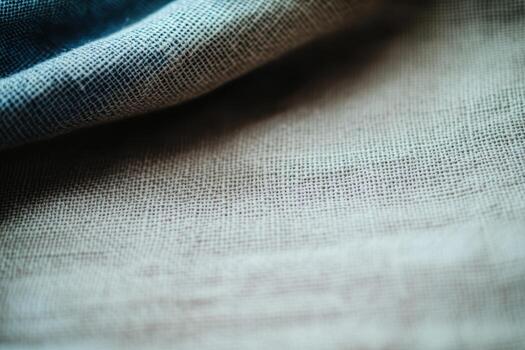Textured fabric in soft shades of blue and beige photo