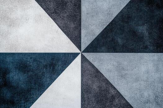Modern geometric pattern in shades of blue and gray photo