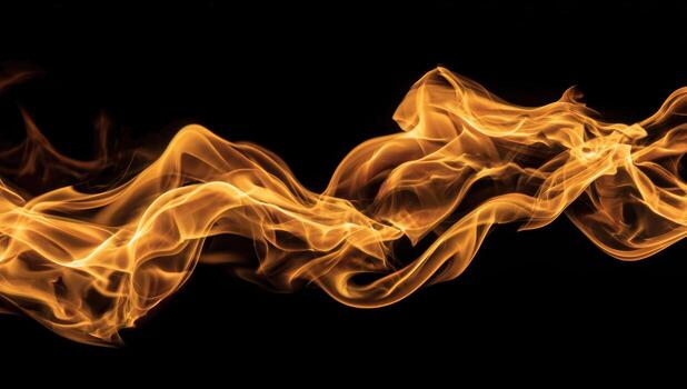 Dynamic flames dancing against a dark background photo