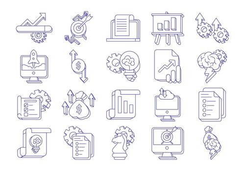 forrado presentación icono elemento vector