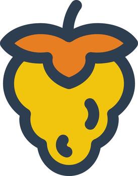 frambuesa lleno contorno icono vector