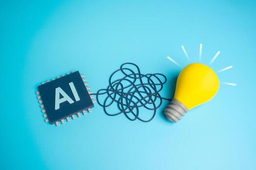 ai ayuda en hallazgo soluciones a problemas y creando nuevo innovador ideas útil para negocio, educación, investigación, digital transformación, puesta en marcha crecimiento, y futuro tecnología conceptos. foto