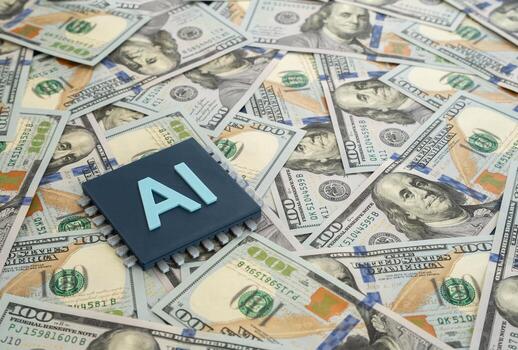 Investments in the development of artificial intelligence and new microchips. Chip production for digital economy, innovation, defense, robotics, big data, cloud computing, and global competition. photo