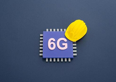 potenciar a 6g redes preparando infraestructura para próxima generación comunicación red estándar. concepto de innovación, global conectividad. digital transformación, telecomunicaciones desarrollo, inteligente ciudad foto