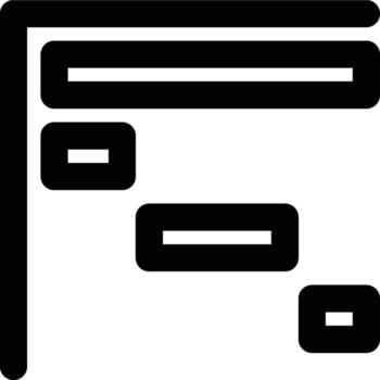 Gantt Chart, Gantt, Timeline Outline Icon vector