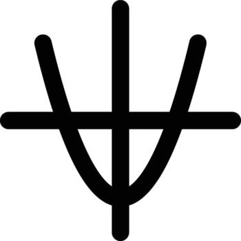 Quadratic, Polynomial, Function Outline Icon vector