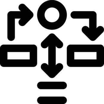 DFD, Data, Flow Outline Icon vector