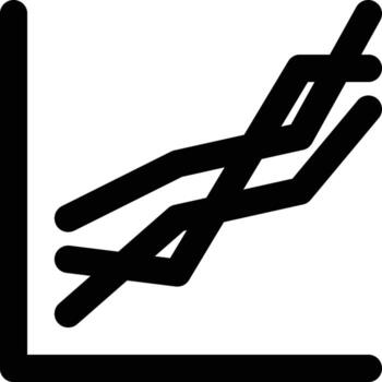 Multi Line, Line, Chart Outline Icon vector