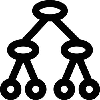 Decision Tree, Probability, Chart Outline Icon vector