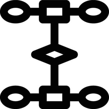 ERD, Entity, Relationship Outline Icon vector